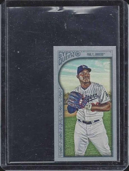 YASIEL PUIG 2015 TOPPS GYPSY QUEEN MINI GRAY SILVER BORDER PARALLEL #D 89/199