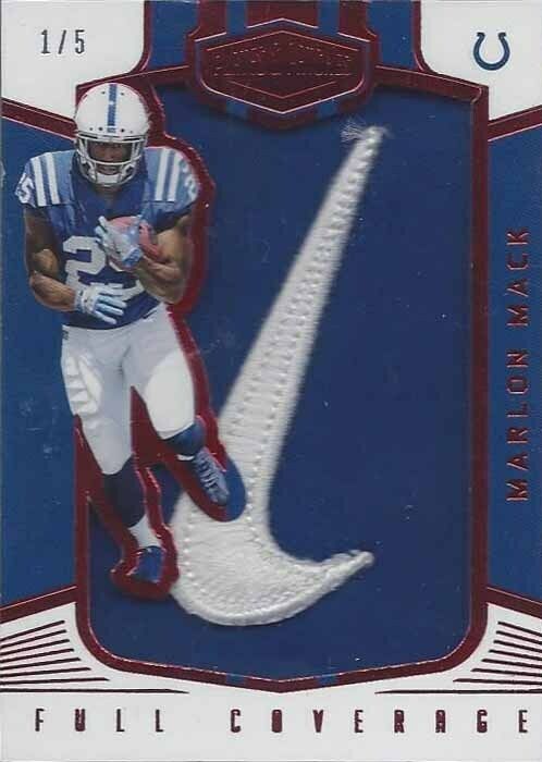 MARLON MACK 2017 PLATES & PATCHES FULL COVERAGE RED NIKE SWOOSH PATCH RC #D 1/5