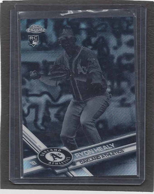 RYON HEALY 2017 TOPPS CHROME BLACK WHITE NEGATIVE ROOKIE REFRACTOR RC #67