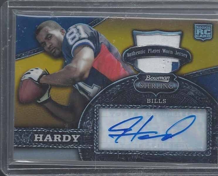 JAMES HARDY 2008 BOWMAN STERLING GOLD REFRACTOR RPA 2 CL PATCH AUTO RC #D 82/100