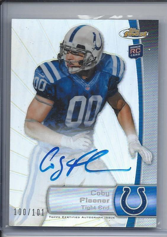 COBY FLEENER 2012 TOPPS FINEST CASE HIT REFRACTOR ON CARD ROOKIE AUTO RC #D /101