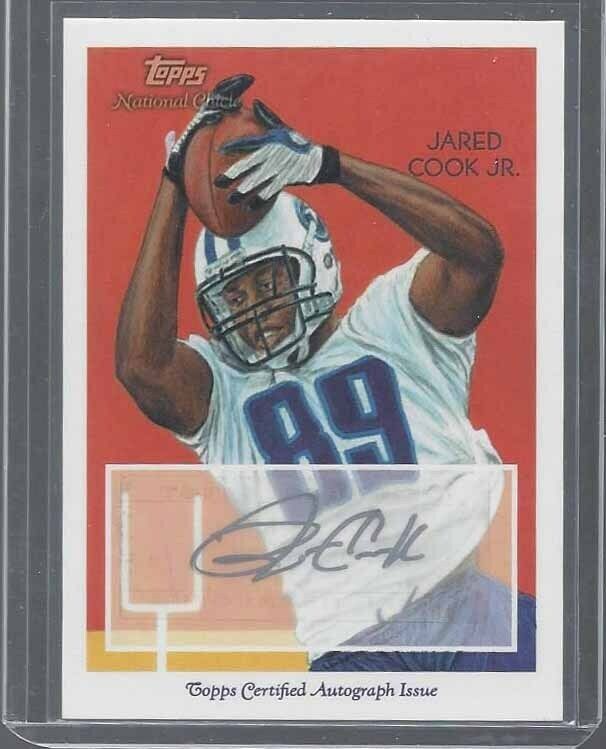JARED COOK 2009 TOPPS NATIONAL CHICLE SILVER INK ROOKIE AUTO RC