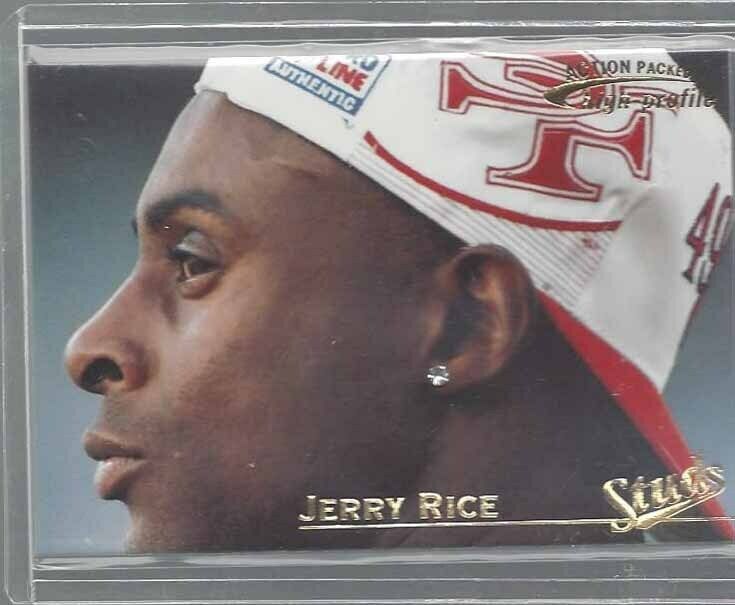 JERRY RICE 1996 ACTION PACKED HIGH PROFILE STUDS DIAMOND RELIC RARE PROMO #3