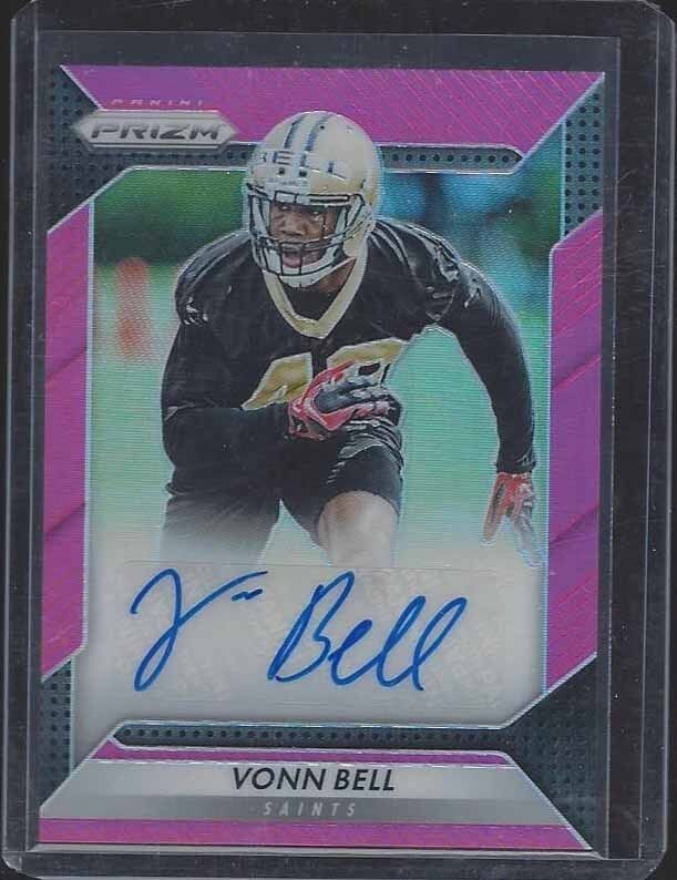 VONN BELL 2016 PANINI PRIZM PINK PRIZMS REFRACTOR SAINTS ROOKIE AUTO RC