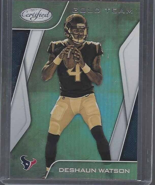 DESHAUN WATSON 2017 CERTIFIED GOLD TEAM ROOKIE RC
