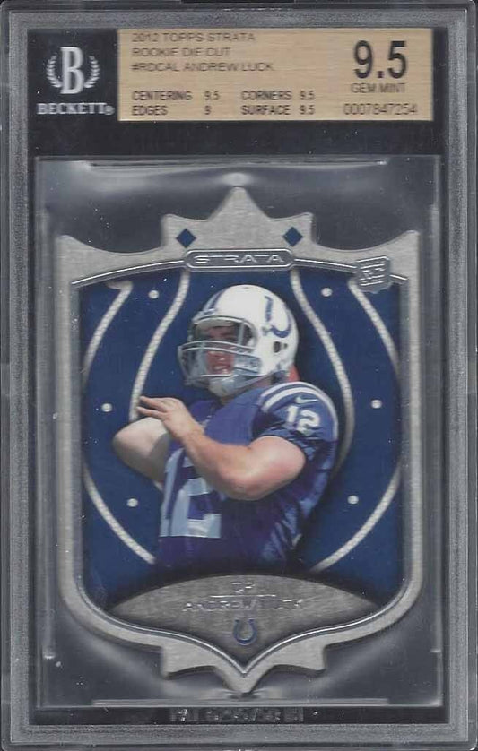ANDREW LUCK 2012 TOPPS STRATA ROOKIE DIE CUT COLTS RC BGS 9.5 GEM MINT