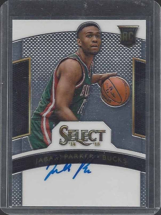 JABARI PARKER 2014-15 PANINI SELECT BUCKS ROOKIE ON CARD AUTO RC #D 102/275