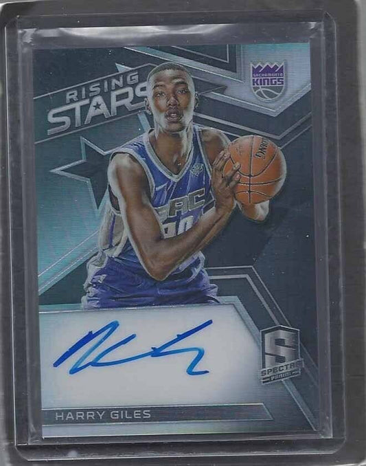 HARRY GILES 2017-18 PANINI SPECTRA RISING STARS PRIZM ON CARD AUTO RC #D /199