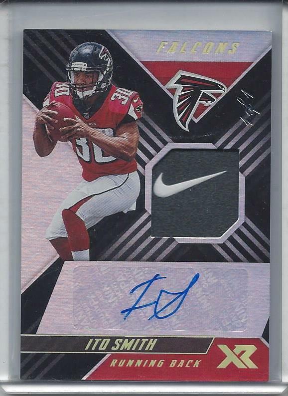 ITO SMITH 2018 PANINI XR BLACK NIKE SWOOSH RPA LOGO PATCH AUTO RC #D 1/1