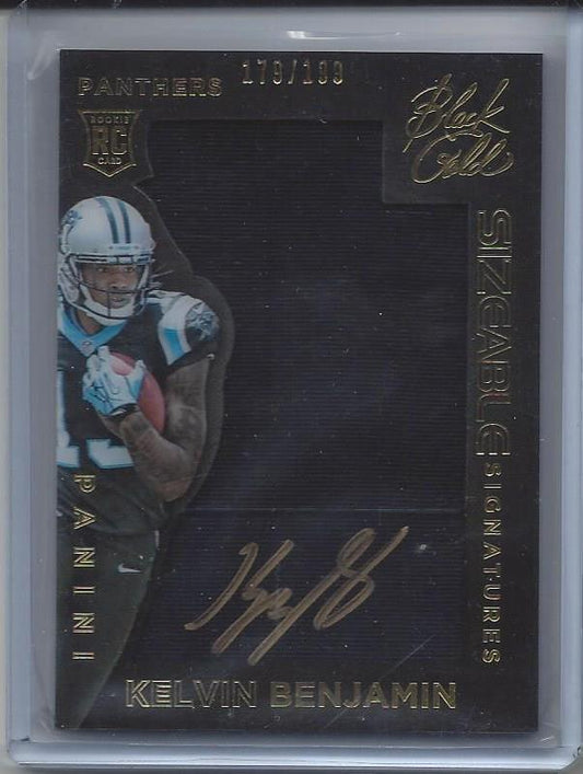 KELVIN BENJAMIN 2014 PANINI BLACK GOLD SIZEABLE JUMBO JERSEY ONCARD AUTO RC /199