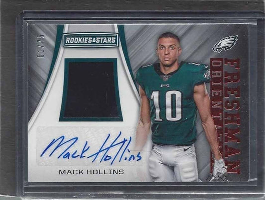 MACK HOLLINS 2017 ROOKIES & STARS FRESHMAN ORIENTATION RED JERSEY AUTO RC 1/75