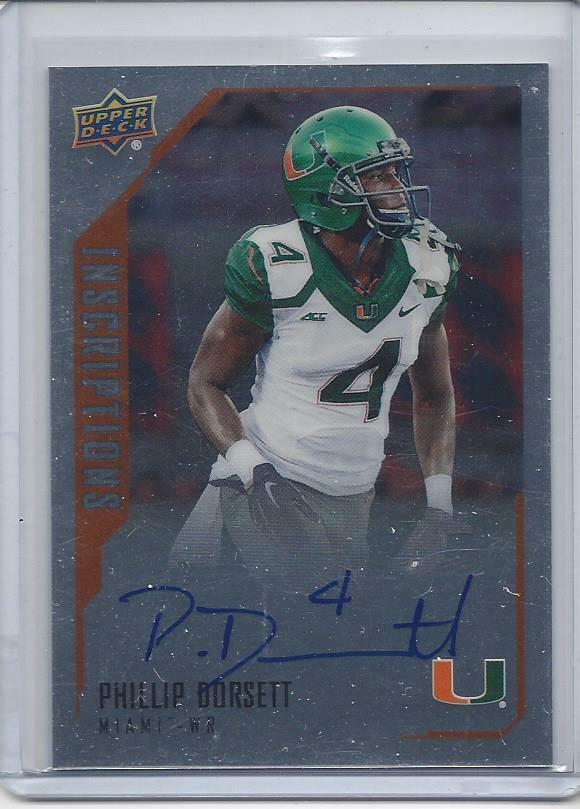 PHILLIP DORSETT 2015 UPPER DECK INSCRIPTIONS MIAMI ON CARD COLTS ROOKIE AUTO RC