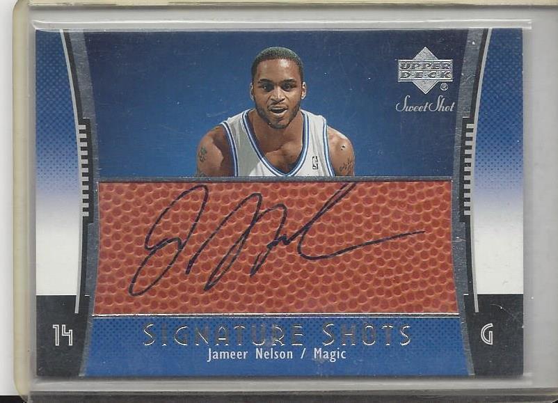 JAMEER NELSON 2004 UD SWEET SHOT SIGNATURE SHOTS AUTO RC