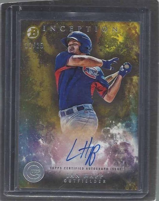 IAN HAPP 2016 TOPPS INCEPTION GOLD CUBS PROSPECT ON CARD AUTO #D 11/25