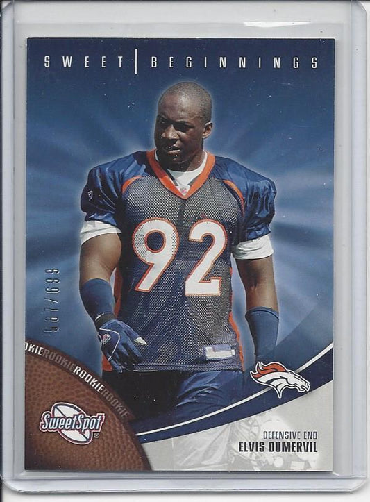 ELVIS DUMERVIL 2006 SWEET SPOT SWEET BEGINNINGS TRUE ROOKIE RC #D 587/699