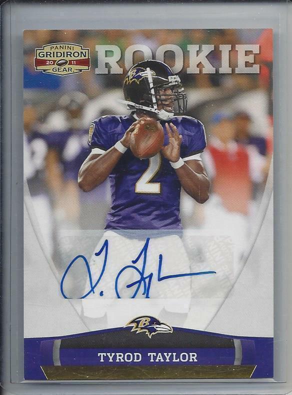TYROD TAYLOR 2011 GRIDIRON GEAR ROOKIE AUTO RC #D /299