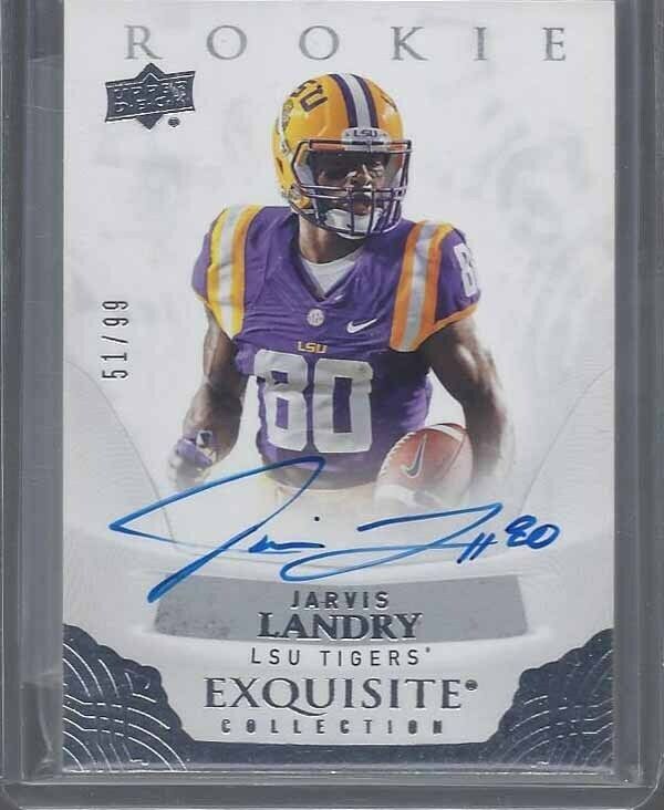 JARVIS LANDRY 2013 UD EXQUISITE XRC ADVANCE ON CARD PRE-ROOKIE AUTO RC #D 51/99