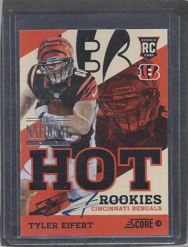 TYLER EIFERT 2013 SCORE HOT ROOKIES NATIONAL VIP ON CARD ROOKIE AUTO RC #D 5/5