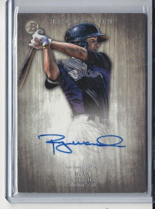 RYAN MCMAHON 2014 BOWMAN INCEPTION ROCKIES PROSPECT ON CARD AUTO
