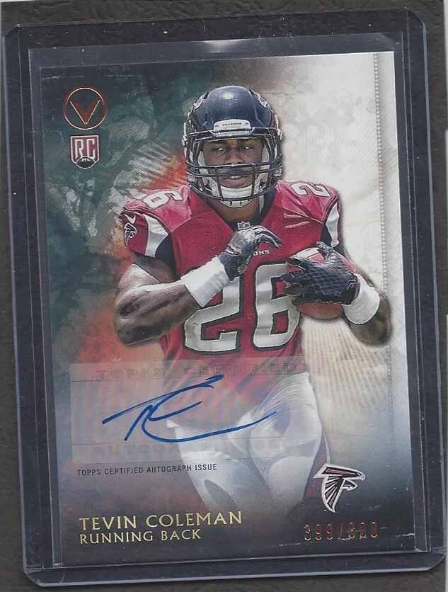 TEVIN COLEMAN 2015 TOPPS VALOR FALCONS ROOKIE AUTO RC #D 399/800