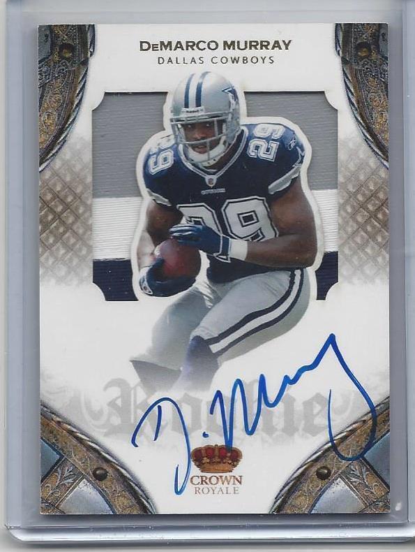 DEMARCO MURRAY 2011 CROWN ROYALE SILHOUETTE 3 COLOR COWBOYS PATCH AUTO RC /299