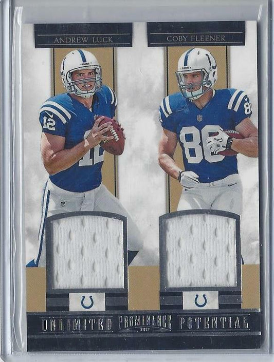 ANDREW LUCK COBY FLEENER 2012 PROMINENCE UNLIMITED POTENTIAL COLT JERSEY RC /249