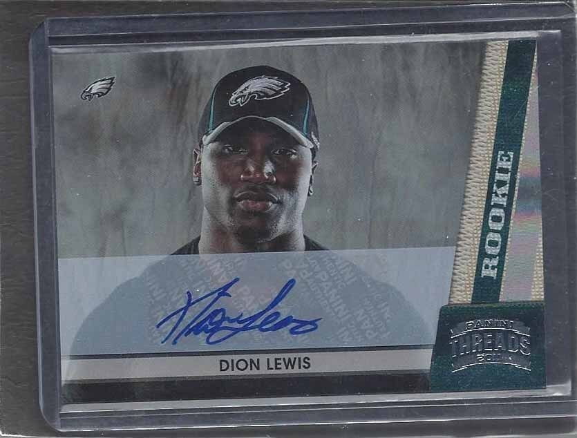 DION LEWIS 2011 PANINI THREADS HOLOFOIL ROOKIE AUTO RC #D 193/299