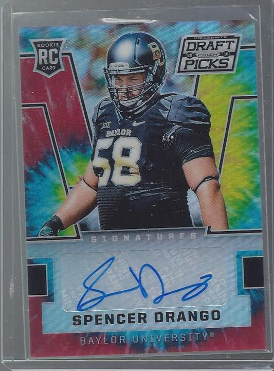 SPENCER DRANGO 2016 PANINI PRIZM DRAFT PICKS TIE DYE PRIZM AUTO RC #D 34/49