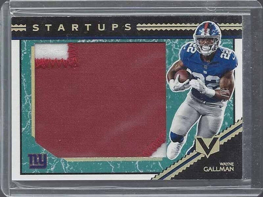 WAYNE GALLMAN 2017 VERTEX STARTUPS GRANITE GREEN JUMBO PATCH RC #D 1/5