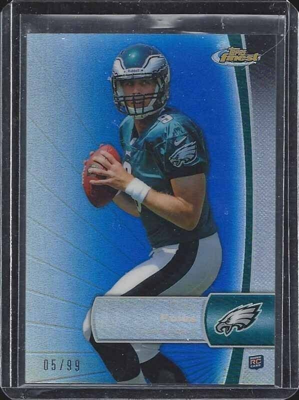 NICK FOLES 2012 TOPPS FINEST BLUE REFRACTOR ROOKIE RC #D 5/99