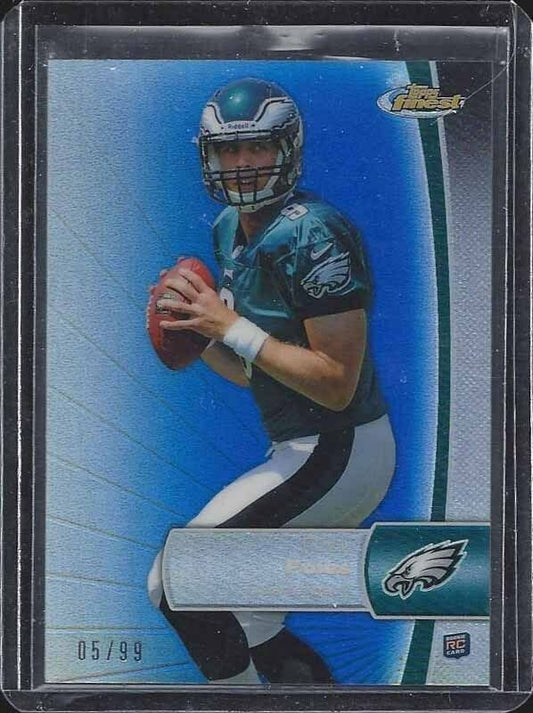 NICK FOLES 2012 TOPPS FINEST BLUE REFRACTOR ROOKIE RC #D 5/99
