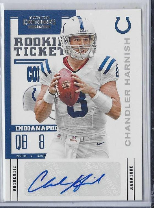 CHANDLER HARNISH 2012 PANINI CONTENDERS ROOKIE TICKET COLTS AUTO RC #114