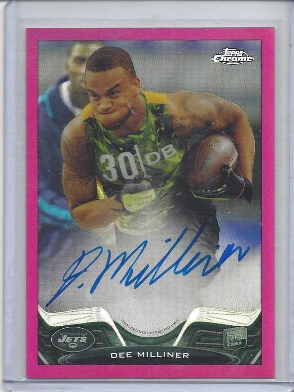 1/1 DEE MILLINER 2013 TOPPS CHROME PINK REFRACTOR AUTO RC #D 30/75 JERSEY #30!!