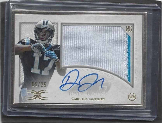 DEVIN FUNCHESS 2015 TOPPS DEFINITIVE GOLD FRAME JUMBO PATCH ON CARD AUTO RC /25