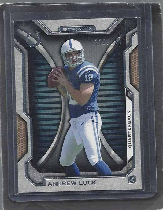 ANDREW LUCK 2012 TOPPS STRATA COLTS BRONZE ROOKIE RC #D 119/150