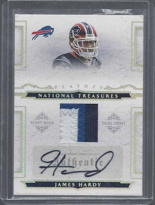 JAMES HARDY 2008 NATIONAL TREASURES RPA GOLD 3 COLOR ROOKIE PATCH AUTO RC #D /25