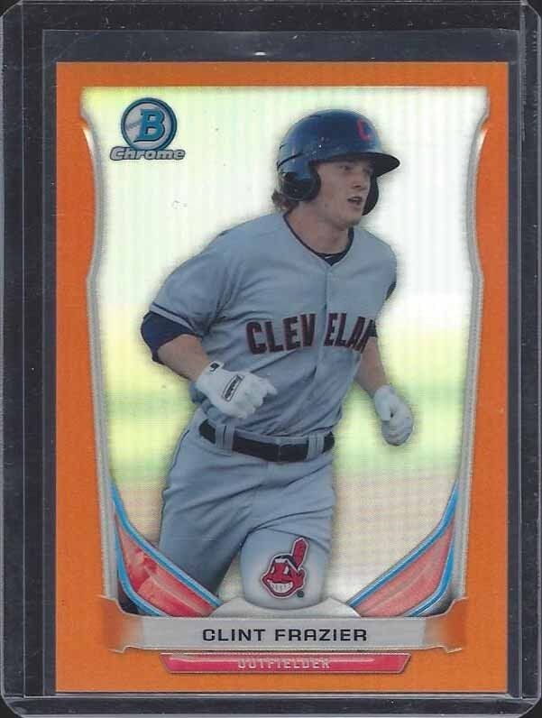 CLINT FRAZIER 2014 BOWMAN CHROME TOP PROSPECTS ORANGE REFRACTOR PROSPECT #D 7/25
