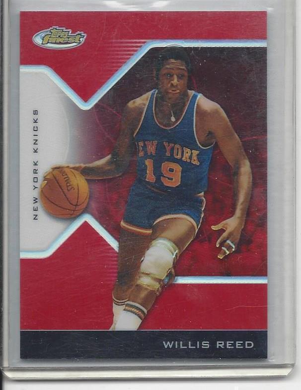 WILLIS REED 2005 TOPPS FINEST KNICKS RED REFRACTOR #D 121/149