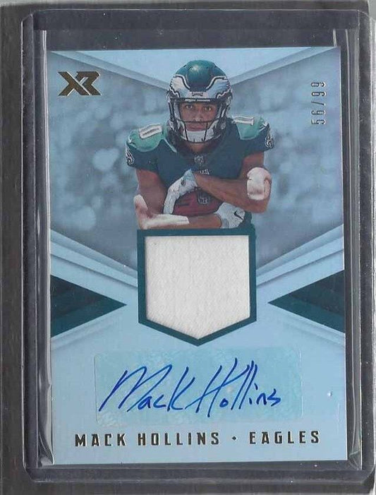 MACK HOLLINS 2017 PANINI XR SILVER EAGLES ROOKIE JERSEY AUTO RC #D /99