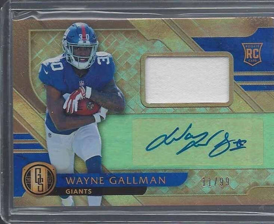 WAYNE GALLMAN 2017 GOLD STANDARD GIANTS ROOKIE JERSEY AUTO RC #D 11/99
