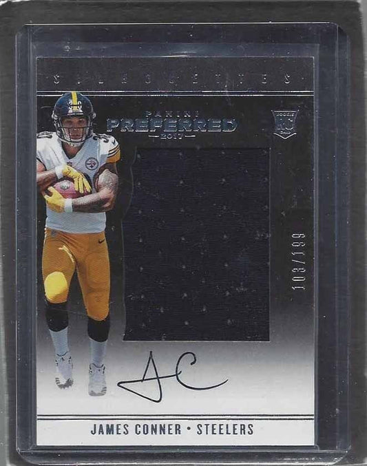 JAMES CONNER 2017 PANINI PREFFERED SILHOUETTES JERSEY ON CARD AUTO RC #D 103/199