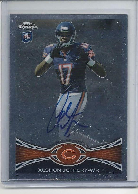 ALSHON JEFFERY 2012 TOPPS CHROME BEARS ON CARD AUTO RC #62