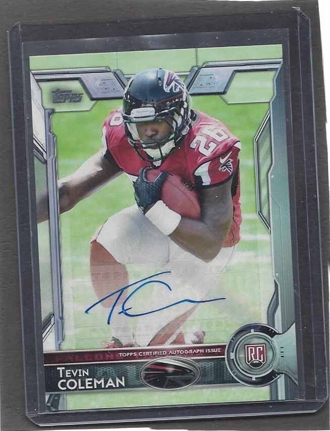 TEVIN COLEMAN 2015 TOPPS SSP RARE PHOTO VARIATION ROOKIE AUTO RC #490