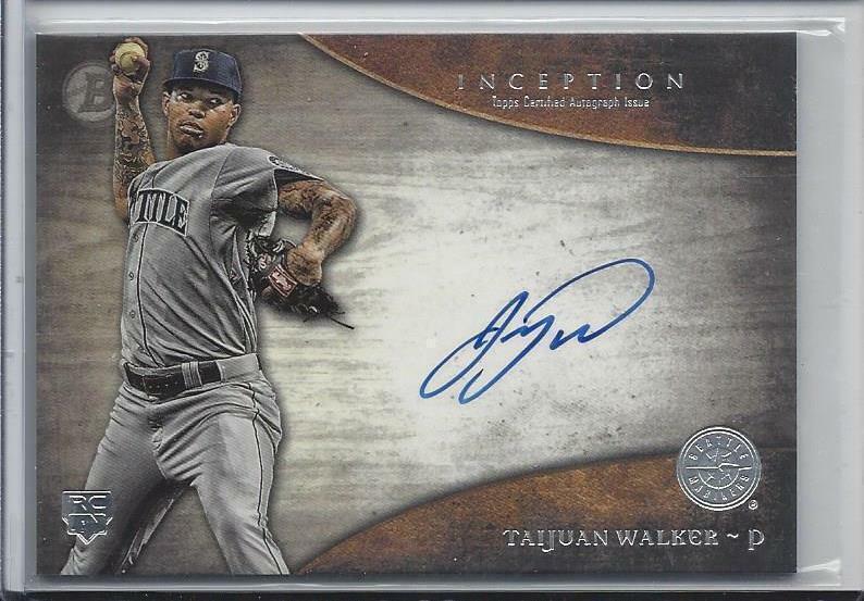 TAIJUAN WALKER 2014 BOWMAN INCEPTION MARINERS ON CARD AUTO RC