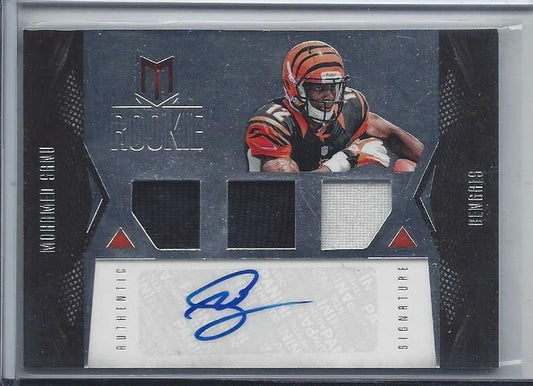 MOHAMED SANU 2012 PANINI MOMENTUM BENGALS TRIPLE JERSEY AUTO RC #D /499
