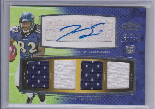 TORREY SMITH 2011 TOPPS PRIME LEVEL VI QUAD JERSEY AUTO RC #D /515