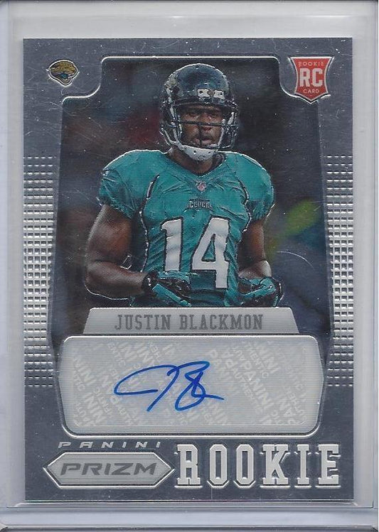 JUSTIN BLACKMON 2012 PANINI PRIZM JAGUARS AUTO RC #D /499