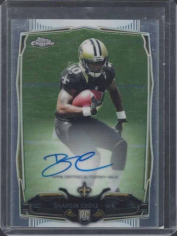 BRANDIN COOKS 2014 TOPPS CHROME ON CARD ROOKIE AUTO RC #149