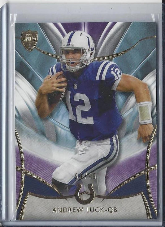 ANDREW LUCK 2014 TOPPS SUPREME PURPLE PARALLEL #D 98/99