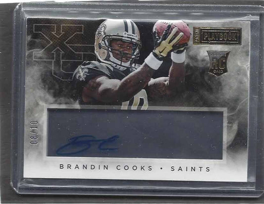 BRANDIN COOKS 2014 PANINI PLAYBOOK XO GOLD ON CARD ROOKIE AUTO RC #D 8/10